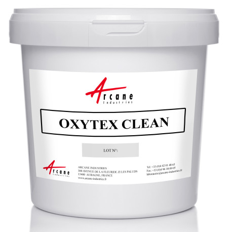 Lessive en poudre pour blanchisserie, laverie et pressing OXYTEX CLEAN Seau 10kg