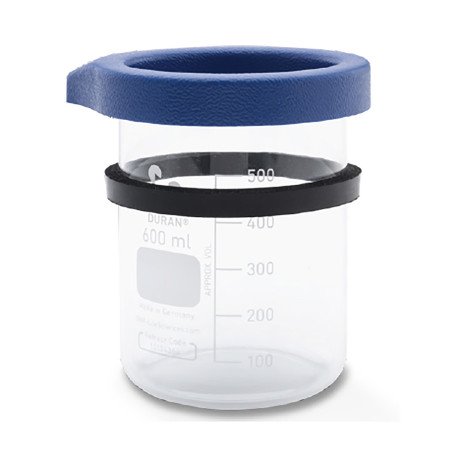 Bécher Elma avec joint et couvercle