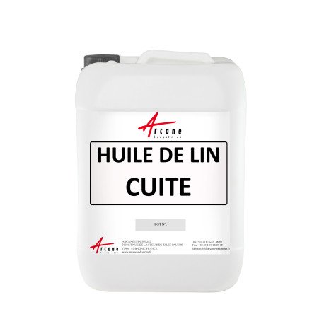 Huile de lin bouillie cuite siccative Bidon 20L